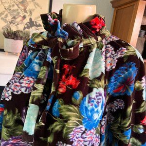 Floral Velvet Women's Robe